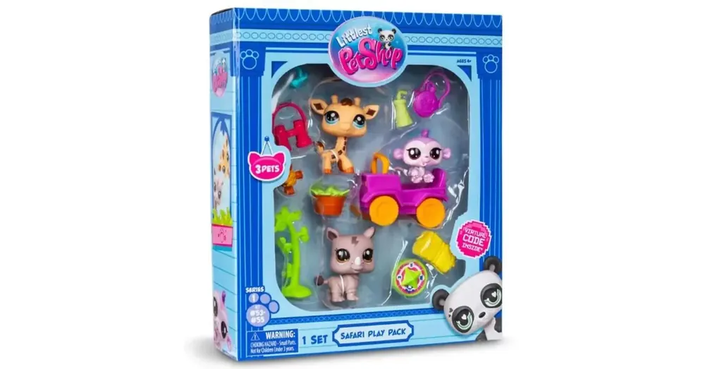 Littlest Pet Shop 3 db-os figura csomag 1. széria – Szafari Azonnali szállítás