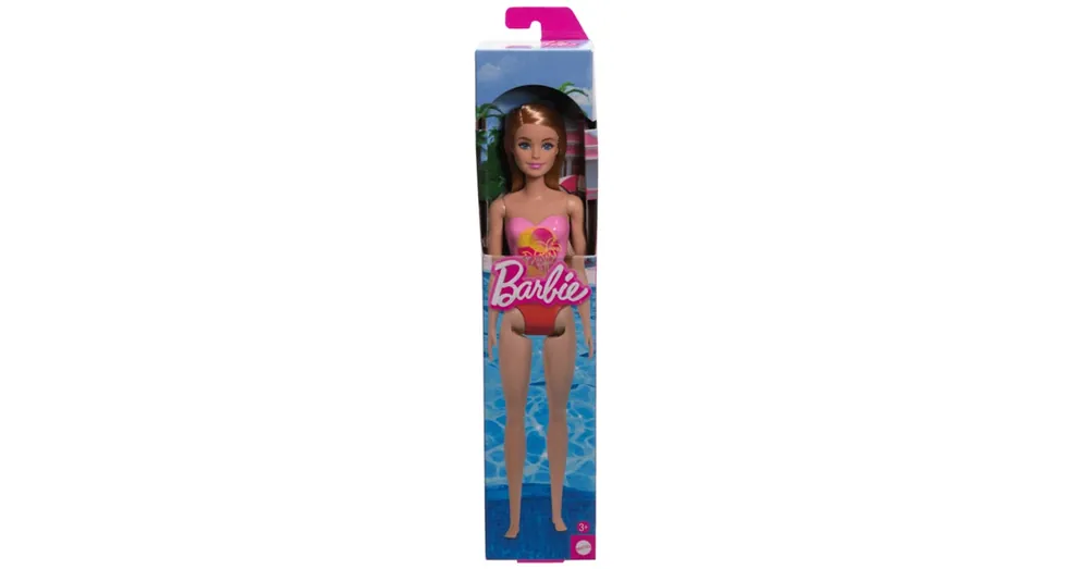 Barbie Beach baba rózsaszín színű, mintás fürdőruhában – Mattel Ajánlat