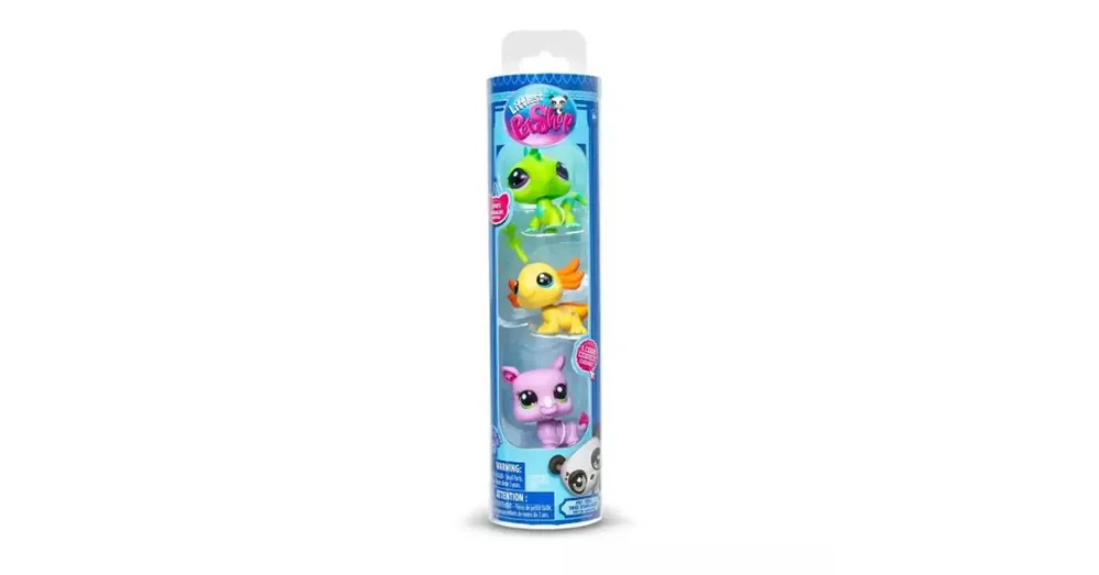 Végkiárusítás Littlest Pet Shop 3 db-os figura szett hengerben többféle 1 db