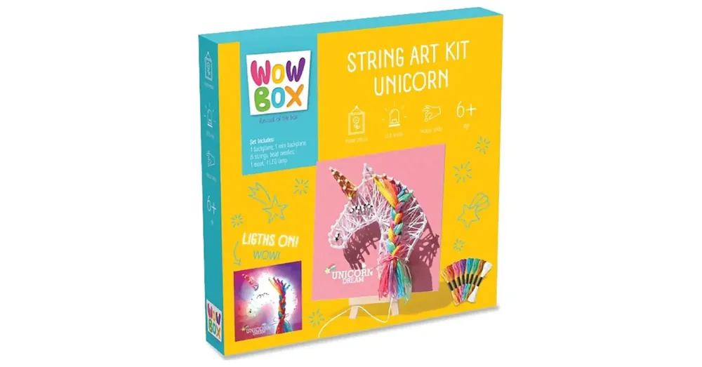 Kiárusítás WowBox Unikornis LED fény fonalkép készítő kreatív szett
