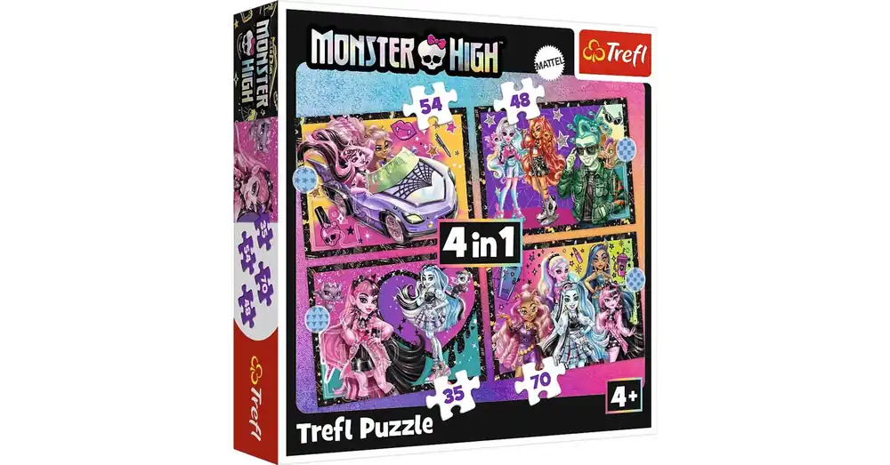 Ajánlat Monster High Felvillanyozó nap 4 az 1-ben puzzle – Trefl