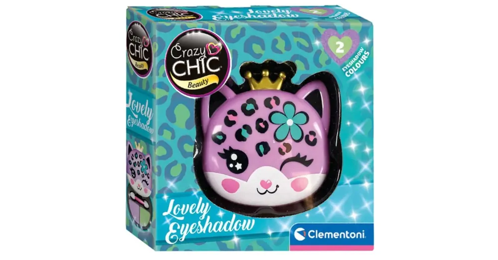 Kedvezményes ár Crazy Chic Szemhéjfesték és applikátor leopárd alakú tárolóban – Clementoni