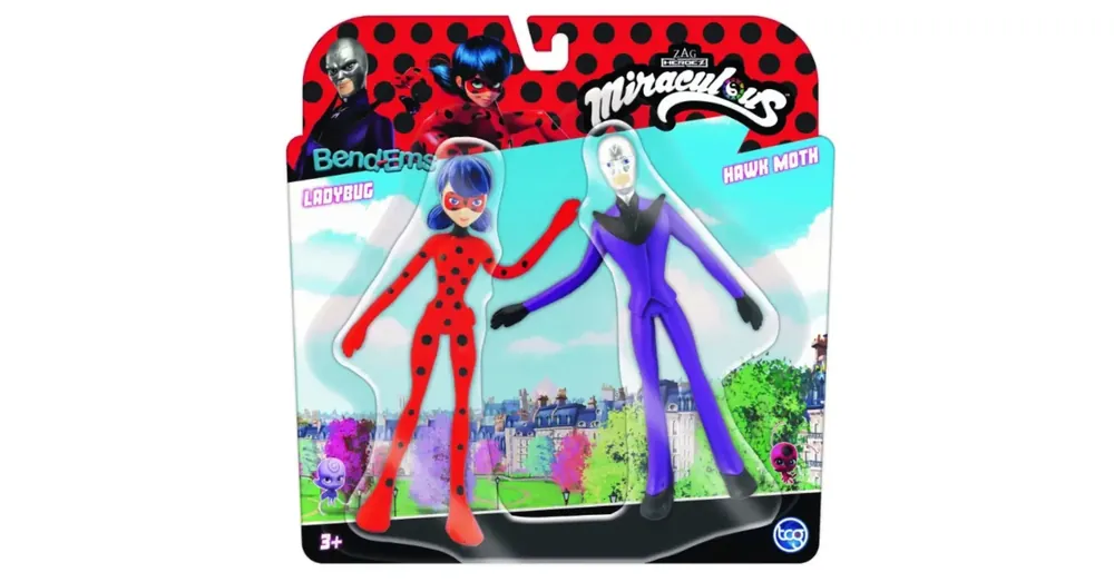 Expressz kézbesítés Bend-ems Miraculus figura szett 2 db-os, Ladybug vs. Hawk Moth