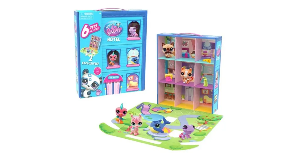 Azonnali szállítás Littlest Pet Shop Hotel játékszett 6 db figurával 2.széria