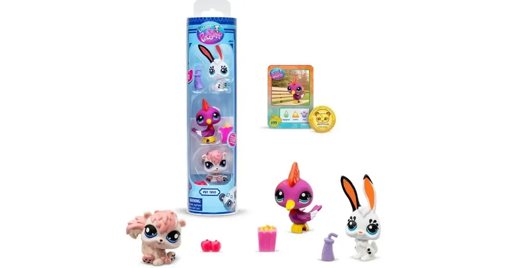Littlest Pet Shop Nyúl, harkály, mókus 3 db-os figura csomag – Country vibes 2. széria Akciós ár