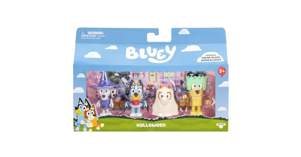 Népszerű Bluey Halloween 4 db-os figura szett
