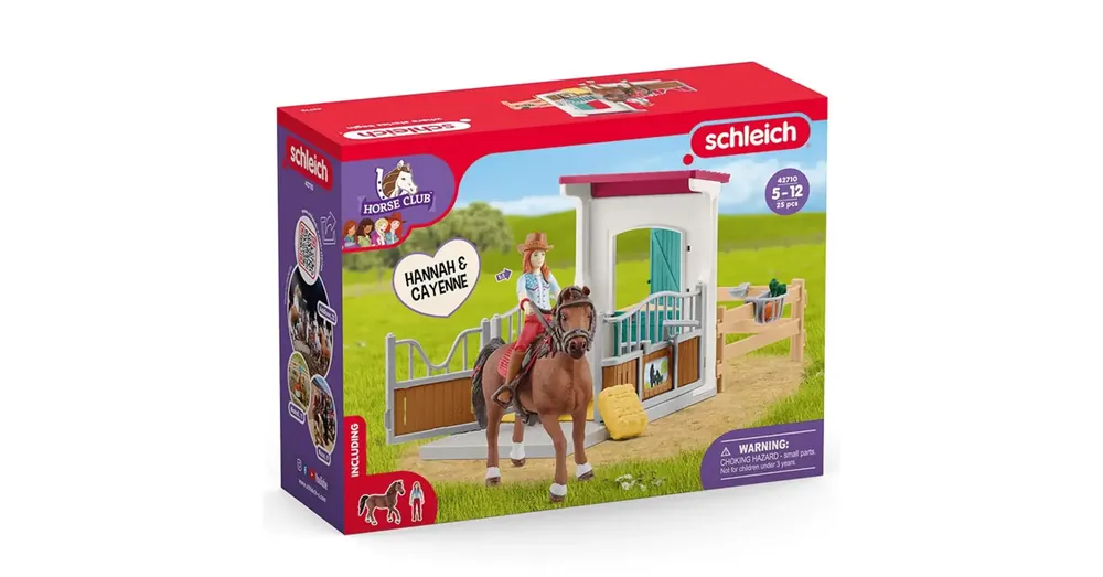 Árengedmény Schleich Horse Club – Hannah és Cayenne lovas box játékszett