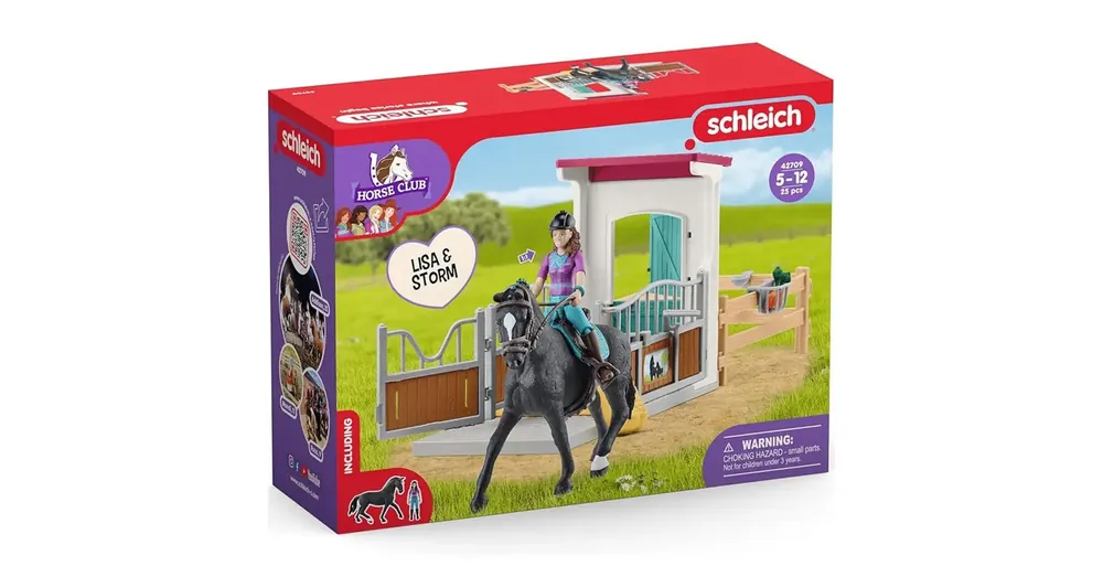 Schleich Horse Club – Lisa és Storm lovas box játékszett Különleges ajánlat