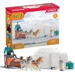 Schleich Wild Life – Antarktiszi expedíció játékszett figurákkal és kutyaszánnal (42558) Prémium