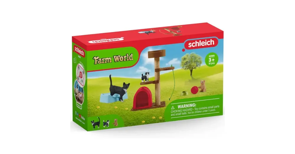 Kihagyhatatlan ajánlat Schleich Farm World – Játékélmény aranyos cicáknak játékszett (42501)