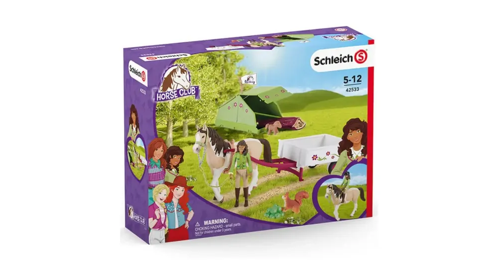 Schleich Horse Club – Sarah kempingezik játékszett (42533) Árcsökkenés