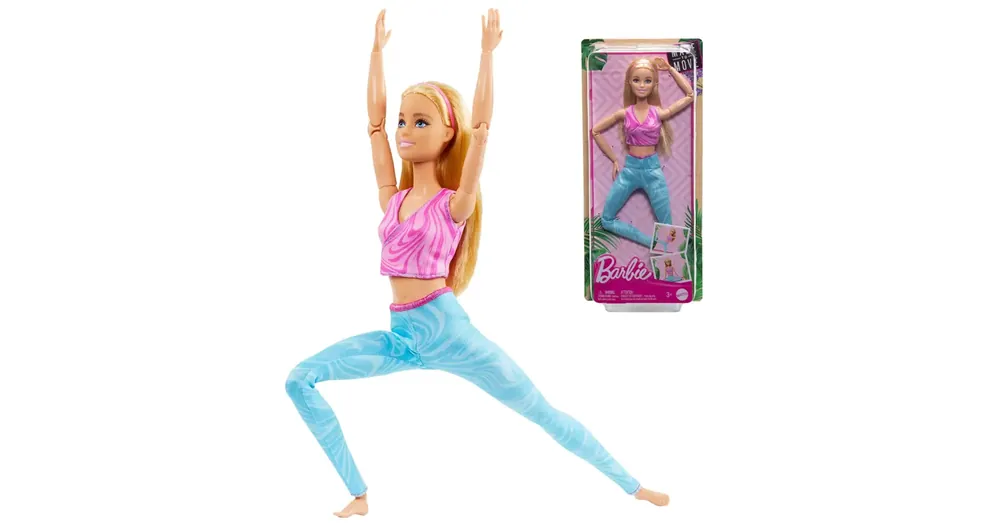 Olcsóbb Barbie Hajlékony jóga baba szőke hajjal – Mattel