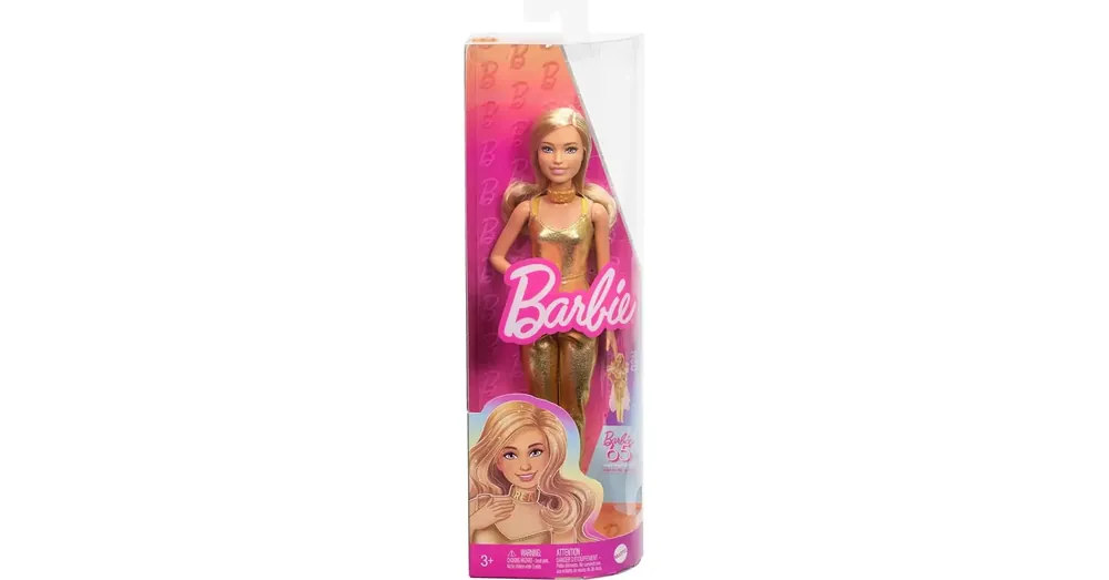 Rendeld meg most Barbie Fashionista 65. évfordulós baba arany ruhában – Mattel