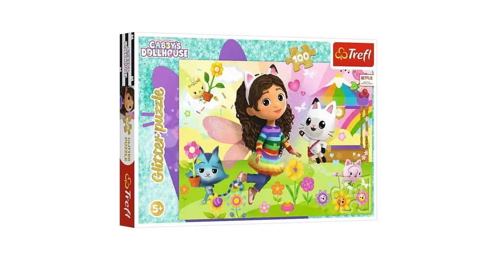 Gabi babaháza Csillogó kaland 100 db-os glitteres puzzle – Trefl Kiárusítás
