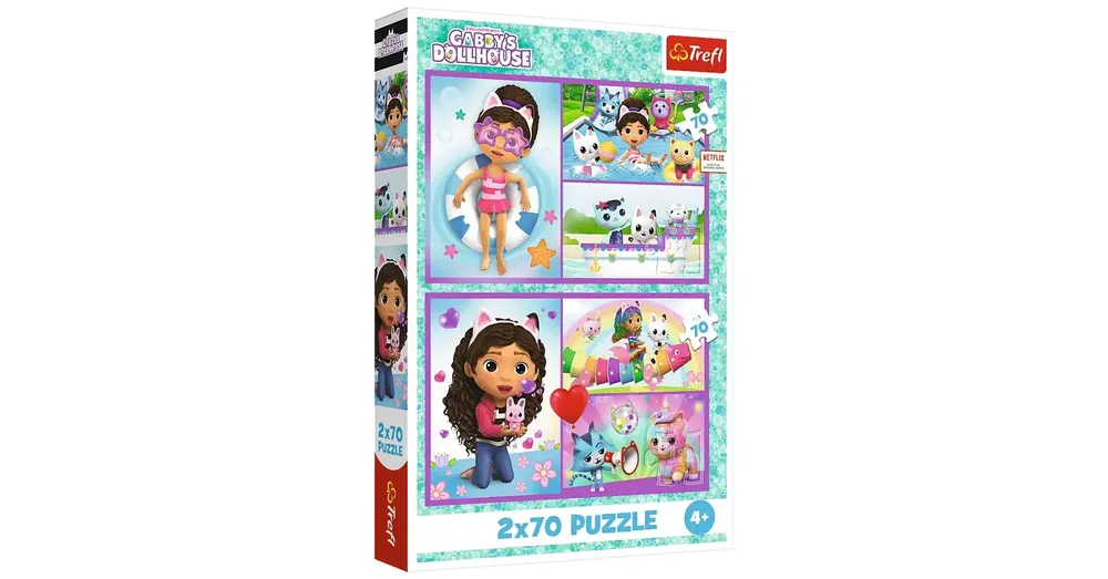 Nézd meg most Gabi babaháza egy játékos nap 2×70 db-os puzzle – Trefl