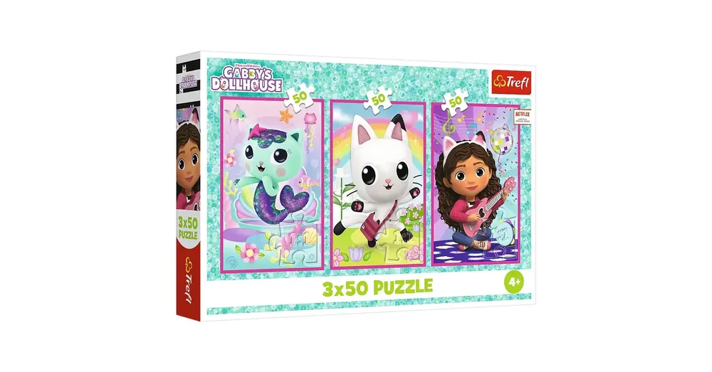 Újdonság Gabi babaháza Gabival és a cicákkal 3×50 db-os puzzle – Trefl