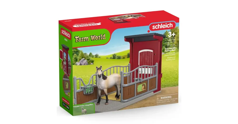Schleich Farm World – Istálló box Mustang ló figurával játékszett (42724) Korlátozott ajánlat