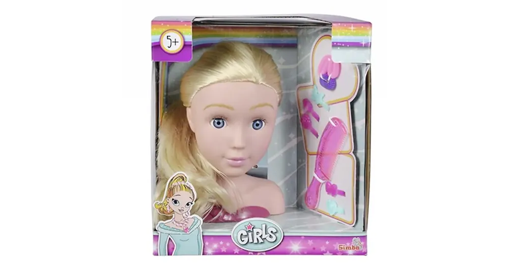 Szuper ajánlat Szőke fodrászolható babafej kiegészítőkkel – Simba Toys