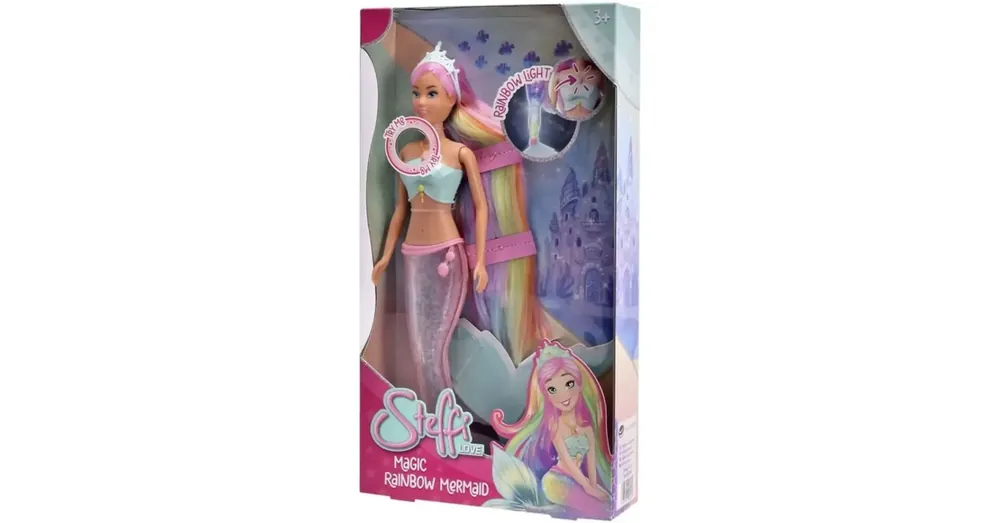 Végkiárusítás Steffi Love Steffi mágikus szivárvány sellőbaba világító uszonnyal – Simba Toys