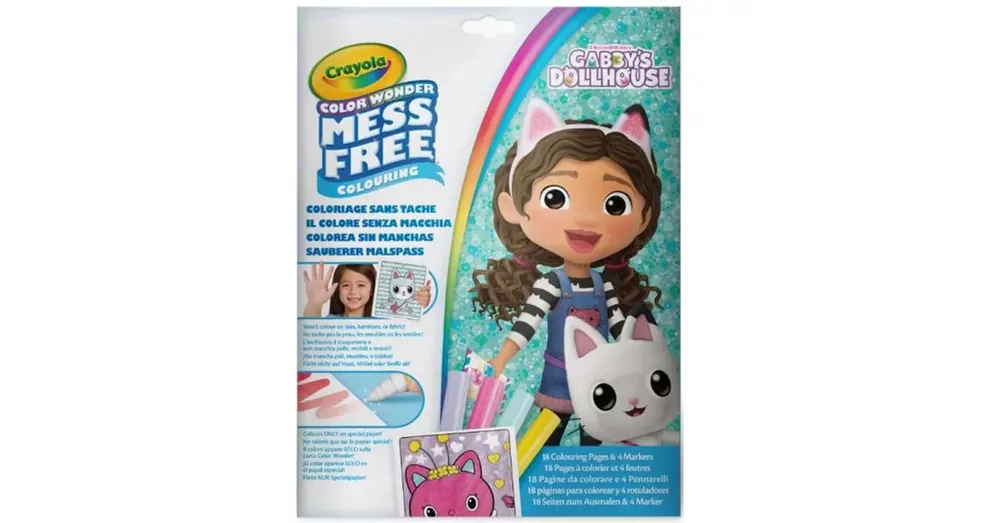 Rendeld meg most Crayola Color Wonder – Gabi babaháza maszatmentes kifestő készlet mappában
