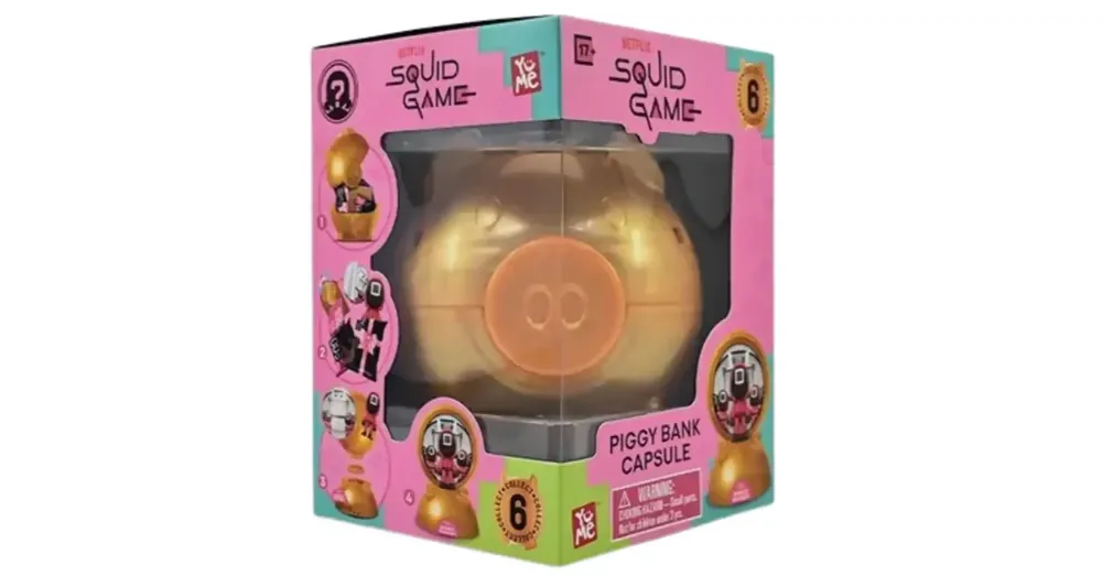 Kiárusítás Squid Game malacpersely meglepetés kapszula 1 db