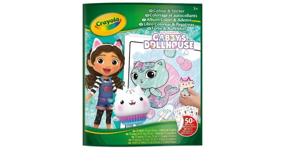 Újdonság Crayola Színező és matricázó füzet – Gabi babaháza