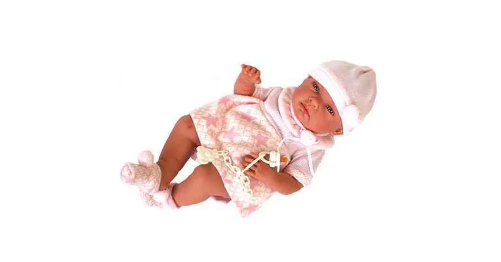 Újszülött lány baba csillagos ruhában 38 cm Árengedmény
