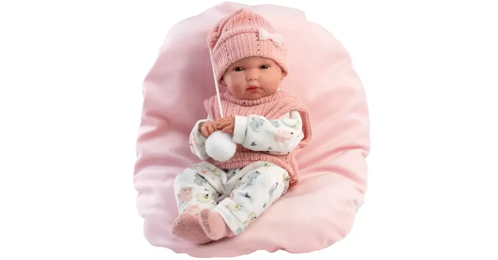 Szezonális akció Llorens Bimba újszülött baba párnával 35 cm