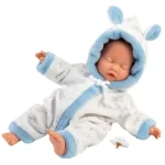 Gyors szállítás Llorens Fiú csecsemő baba gólyamintás puha pizsamában 31 cm