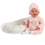 Llorens Mimi 42 cm-es mosolygós baba cumival és babafészekkel Outlet