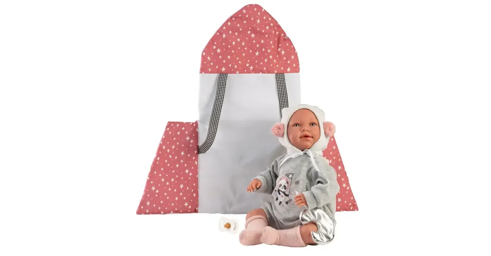 Akció Llorens Mimi 42 cm-es síró baba csillagos babahordozóval