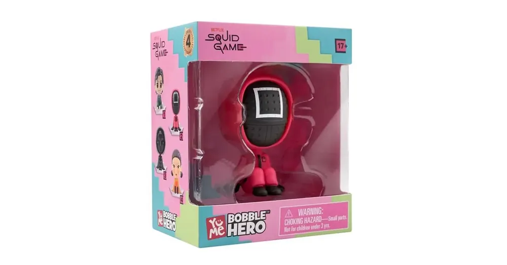 Legkelendőbb Squid Game Bobble Hero mini figura ablakos dobozban – Őr
