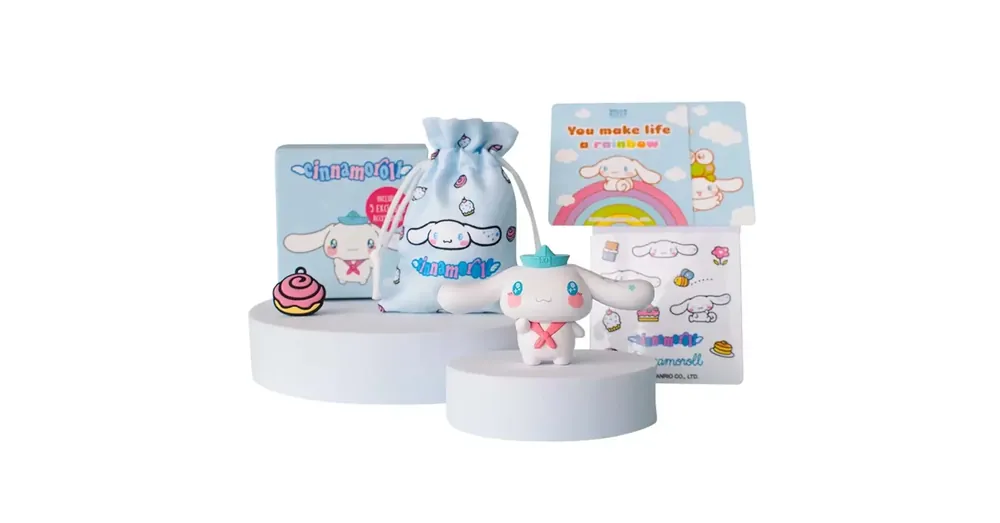 Újdonság Hello Kitty Cinnamoroll Figura Dobozban kiegészítőkkel 6 cm