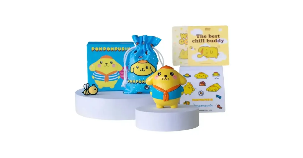 Hello Kitty Pompompurin Figura Dobozban kiegészítőkkel 6 cm Árengedmény