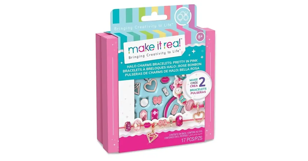 Make It Real Ékszerkészítés, halo charm karkötők pink tárolóban Nézd meg most