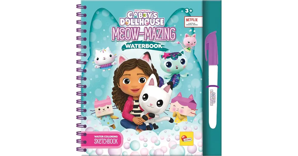 Legkelendőbb Gabi babaháza Meow-Mazing vízzel festhető színezőkönyv – Lisciani