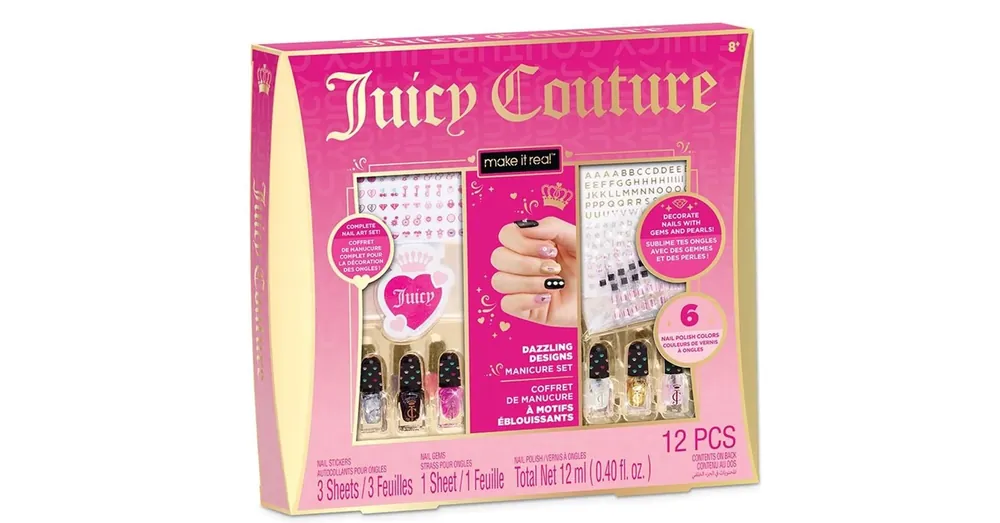Legjobb ár Make It Real Juicy Couture szikrázó körmök manikűr szett