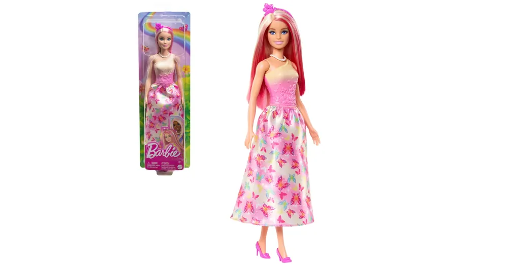 Barbie Dreamtopia Hercegnő baba rózsaszín pillangós ruhában – Mattel Népszerű