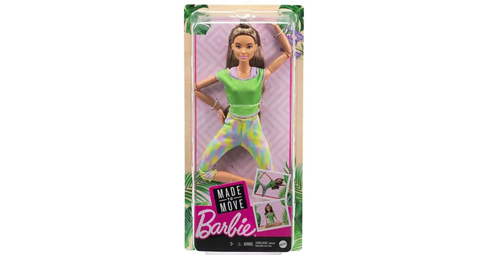 Barbie Hajlékony jógababa barna hajjal zöld felsőben – Mattel Expressz kézbesítés