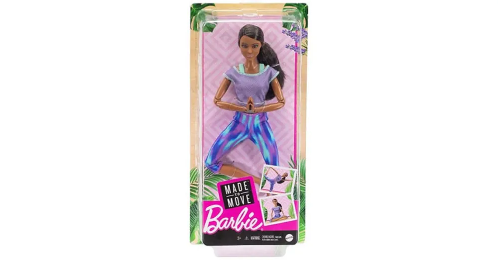 Korlátozott ajánlat Barbie Hajlékony jógababa barna hajjal kék nadrágban – Mattel