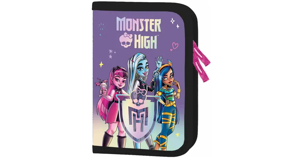 Árengedmény Monster High lila kihajtható tolltartó 21×14×3,5 cm