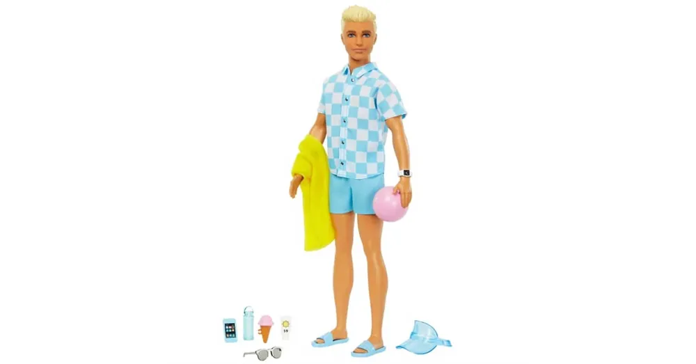Kedvezmény Barbie The Movie Ken Beach baba strandfelszereléssel – Mattel