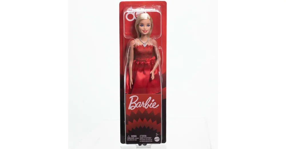 Szuper akció Barbie 80. évfordulós ünnepi baba Rubinvörös ruhában – Mattel