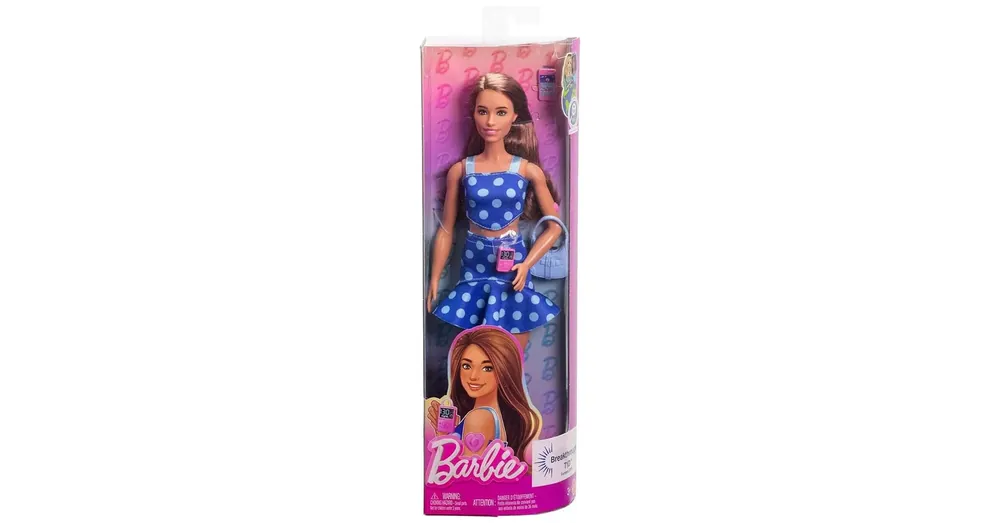 Barbie Fashionista stílusos baba kék ruhában vércukormérővel – Mattel Biztonságos fizetés