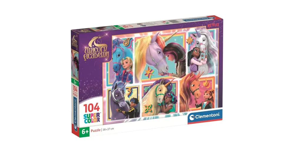 Unikornis Akadémia együtt az unikornisokkal 104 db-os Supercolor puzzle – Clementoni Újdonság