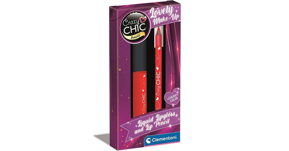 Biztonságos fizetés Crazy Chic Cherry szájfény és szájkontúrceruza szett – Clementoni