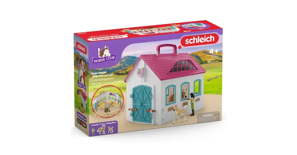 Schleich Horse Club – Szétnyitható istálló lovakkal játékszett (42703) Biztonságos fizetés