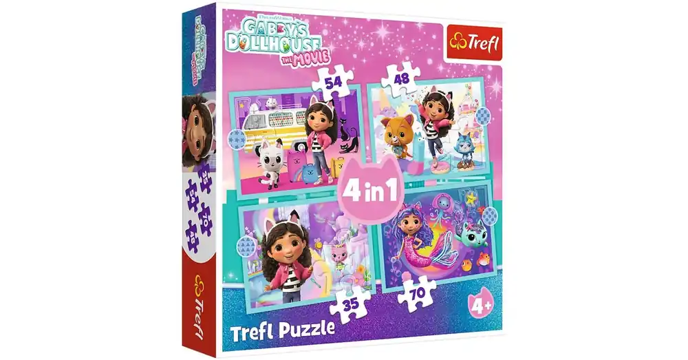 Biztonságos fizetés Gabi babaháza 4 az 1-ben 35–48–54–70 db-os puzzle – Trefl
