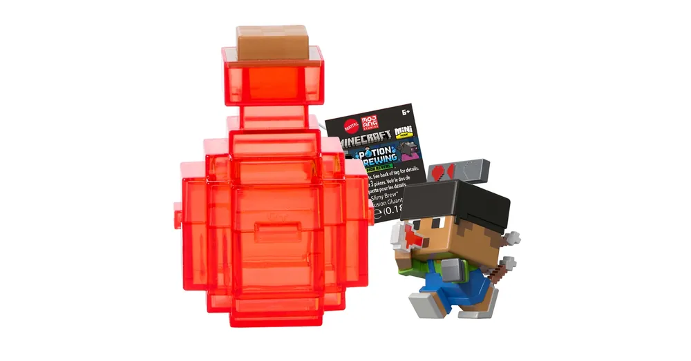 Kiárusítás Minecraft Reveal minifigura piros tárolóban – Mattel
