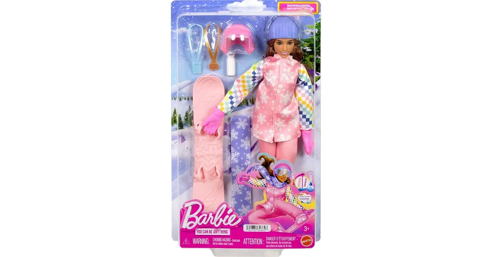Szezonális akció Barbie 65. évfordulós karrierbaba – Snowboardos baba – Mattel